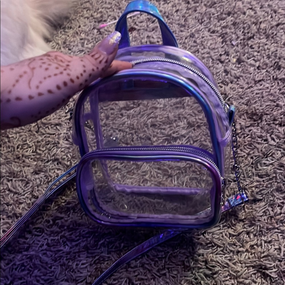 Clear Iridescent Mini Backpack - image 1